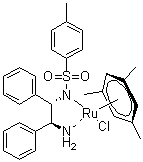 structure of CAS# 174813-81-1, Chloro[[(1S,2S)-(+)-2-amino-1,2-diphenylethyl](4-toluenesulfonyl)amido](mesitylene)ruthenium(II);RuCl[(R,R)-Tsdpen(mesitylene)