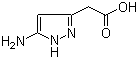 (5-氨基吡唑-3-基)乙酸分子结构 (CAS 174891-10-2)
