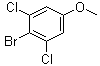2-Bromo-1,3-dichloro-5-methoxybenzene molecular structure (CAS 174913-20-3)
