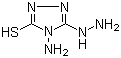 structure of CAS# 1750-12-5, 4-Amino-3-hydrazino-1,2,4-triazol-5-thiol;4-Amino-3-hydrazino-5-mercapto-1,2,4-triazole; Purpald