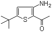 结构式 CAS# 175137-06-1, 2-乙酰基-3-氨基-5-叔丁基噻吩