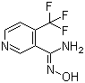 structure of CAS# 175204-85-0, 4-(Trifluoromethyl)pyridine-3-carboxamide oxime;N'-Hydroxy-4-(trifluoromethyl)pyridine-3-carboximidamide
