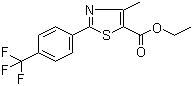 结构式 CAS# 175277-03-9, 2-[4-(三氟甲基)]苯基-4-甲基-5-噻唑甲酸乙酯