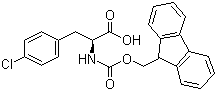 结构式 CAS# 175453-08-4, N-芴甲氧羰基-L-4-氯苯丙氨酸