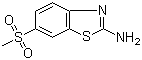 结构式 CAS# 17557-67-4, 2-氨基-6-甲砜基苯并噻唑