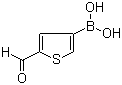 结构式 CAS# 175592-59-3, 2-醛基噻吩-4-硼酸