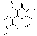 structure of CAS# 17572-39-3, 2,4-Dicarbethoxy-5-hydroxy-5-methyl-3-phenylcyclohexanone;NSC 140610