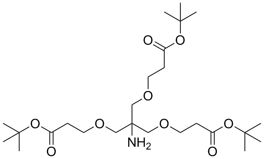 Tris[[2-(tert-butoxycarbonyl)ethoxy]methyl]methylamine molecular structure (CAS 175724-30-8)