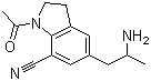 1-Acetyl-5-(2-aminopropyl)-2,3-dihydro-1H-indole-7-carbonitrile molecular structure (CAS 175837-01-1)
