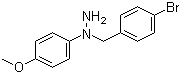 1-(4-Bromobenzyl)-1-(4-methoxyphenyl)hydrazine molecular structure (CAS 176045-80-0)