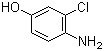 4-氨基-3-氯苯酚分子结构 (CAS 17609-80-2)