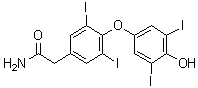 4-(4-Hydroxy-3,5-diiodophenoxy)-3,5-diiodobenzeneacetamide molecular structure (CAS 176258-88-1)