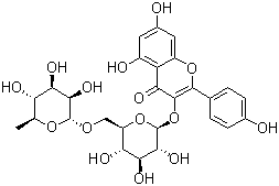 莰菲醇 3-O-芸香糖苷分子结构 (CAS 17650-84-9)