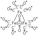 structure of CAS# 17685-52-8, Triiron dodecarbonyl;Dodecacarbonyltriiron