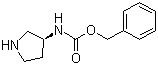 结构式 CAS# 176970-12-0, (S)-3-N-苄氧羰基氨基吡咯烷