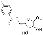 Methyl alpha-D-ribofuranoside 5-(4-methylbenzoate) molecular structure (CAS 177415-17-7)