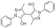 3,3'-二甲基-1,1'-二苯基[4,4'-联-1H-吡唑]-5,5'-二醇分子结构 (CAS 177415-76-8)
