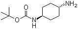 结构式 CAS# 177906-48-8, N-Boc-反式-1,4-环己二胺; 反式-(4-氨基环己基)氨基甲酸叔丁酯