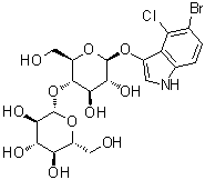 5-Bromo-4-chloro-1H-indol-3-yl 4-O-beta-D-glucopyranosyl-beta-D-glucopyranoside molecular structure (CAS 177966-52-8)