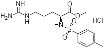 N-对甲苯磺酰基-L-精氨酸甲酯盐酸盐分子结构 (CAS 1784-03-8)