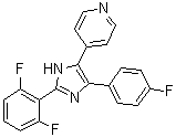 4-[2-(2,6-二氟苯基)-4-(4-氟苯基)-1H-咪唑-5-基]吡啶分子结构 (CAS 1784751-18-3)