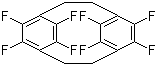 结构式 CAS# 1785-64-4, 派瑞林 F 二聚体; 八氟对二甲苯二聚体; 5,6,11,12,13,14,15,16-八氟三环[8.2.2.24,7]十六碳-4,6,10,12,13,15-六烯