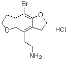 8-Bromo-2,3,6,7-tetrahydrobenzo[1,2-b:4,5-b']difuran-4-ethanamine hydrochloride molecular structure (CAS 178557-21-6)