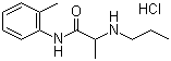 结构式 CAS# 1786-81-8, 盐酸丙胺卡因; 2-丙胺基-邻丙酰胺基甲苯盐酸盐