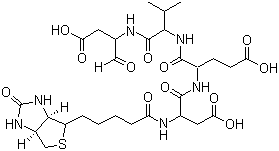 Biotinyl-Asp-Glu-Val-Asp-CHO molecular structure (CAS 178603-73-1)