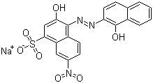 structure of CAS# 1787-61-7, Eriochrome Black T;C.I. 14645; 3-Hydroxy-4-(1-hydroxy-2-naphthylazo)-7-nitro-1-naphthalene sulfonic acid sodium salt; Mordant Black 11