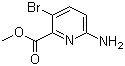 structure of CAS# 178876-83-0, Methyl 6-amino-3-bromopyridine-2-carboxylate;Methyl 6-amino-3-bromopicolinate