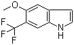 结构式 CAS# 178896-78-1, 5-甲氧基-6-(三氟甲基)吲哚