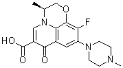 (S)-10-Fluoro-2,3-dihydro-3-methyl-9-(4-methyl-1-piperazinyl)-7-oxo-7H-pyrido[1,2,3-de]-1,4-benzoxazine-6-carboxylic acid molecular structure (CAS 178912-62-4)