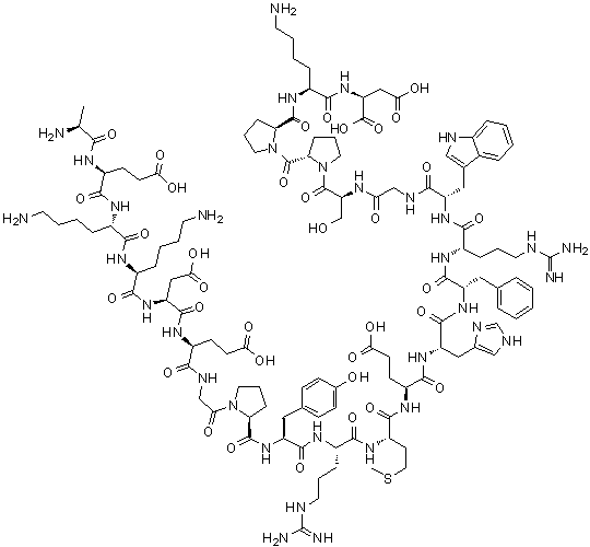 Human beta-melanotropin molecular structure (CAS 17908-57-5)