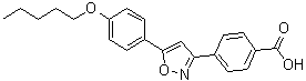 4-[5-(4-Pentyloxyphenyl)isoxazol-3-yl]benzoic acid molecular structure (CAS 179162-55-1)