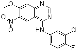 结构式 CAS# 179552-74-0, N-(3-氯-4-氟苯基)-7-甲氧基-6-硝基喹唑啉-4-胺
