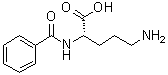 结构式 CAS# 17966-71-1, N2-苯甲酰基-L-鸟氨酸