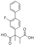 structure of CAS# 1797883-74-9, Flurbiprofen EP Impurity B;2-(2-Fluoro-[1,1'-biphenyl]-4-yl)-2,3-dimethylsuccinic acid