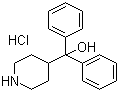 Diphenylpiperidin-4-ylmethanol hydrochloride molecular structure (CAS 1798-50-1)