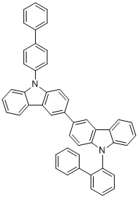 structure of CAS# 1799958-77-2, 9-([1,1'-Biphenyl]-2-yl)-9'-([1,1'-biphenyl]-4-yl)-9H,9'H-3,3'-bicarbazole;9-(2-phenylphenyl)-3-[9-(4-phenylphenyl)carbazol-3-yl]carbazole