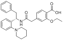 structure of CAS# 1803084-79-8, Repaglinide Impurity C;2-Desisopropyl-2-phenyl repaglinide