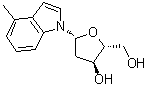 1-(2-Deoxy-beta-D-erythro-pentofuranosyl)-4-methyl-1H-indole molecular structure (CAS 180420-84-2)