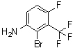 2-Bromo-4-fluoro-3-(trifluoromethyl)benzenamine molecular structure (CAS 1805249-14-2)