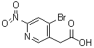 4-Bromo-6-nitro-3-pyridineacetic acid molecular structure (CAS 1805557-34-9)