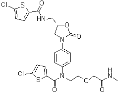 5-Chloro-N-[4-[(5S)-5-[[[(5-chloro-2-thienyl)carbonyl]amino]methyl]-2-oxo-3-oxazolidinyl]phenyl]-N-[2-[2-(methylamino)-2-oxoethoxy]ethyl]-2-thiophenecarboxamide molecular structure (CAS 1807455-76-0)