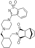 (3aR,4S,7R,7aS)-2-[[(1R,2R)-2-[[4-(1,1-Dioxido-1,2-benzisothiazol-3-yl)-1-piperazinyl]methyl]cyclohexyl]methyl]hexahydro-4,7-methano-1H-isoindole-1,3(2H)-dione molecular structure (CAS 1807607-99-3)