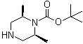 顺式-2,6-二甲基-1-哌嗪羧酸叔丁酯分子结构 (CAS 180975-66-0)