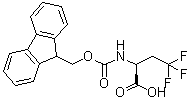 (2S)-2-[[(9H-Fluoren-9-ylmethoxy)carbonyl]amino]-4,4,4-trifluorobutanoic acid molecular structure (CAS 181128-48-3)