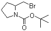 结构式 CAS# 181258-46-8, 2-(溴甲基)吡咯烷-1-甲酸叔丁酯