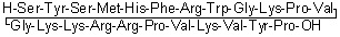 L-Seryl-L-tyrosyl-L-seryl-L-methionyl-L-histidyl-L-phenylalanyl-L-arginyl-L-tryptophylglycyl-L-lysyl-L-prolyl-L-valylglycyl-L-lysyl-L-lysyl-L-arginyl-L-arginyl-L-prolyl-L-valyl-L-lysyl-L-valyl-L-tyrosyl-L-proline molecular structure (CAS 1815617-95-8)